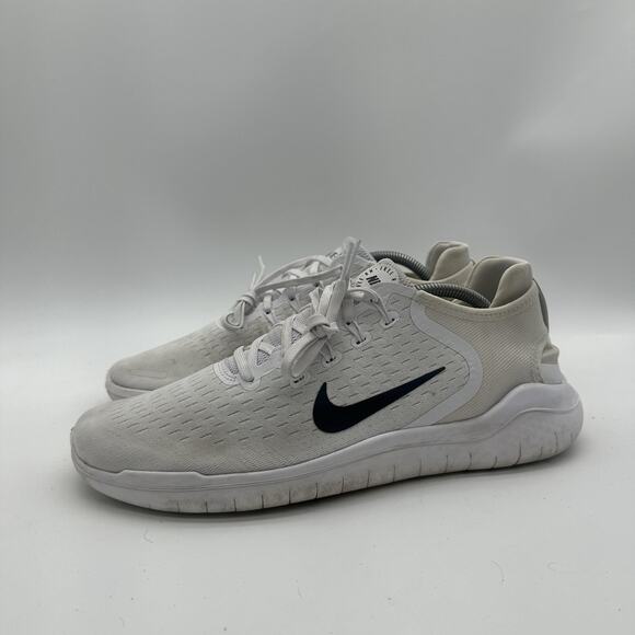 Mens Size 11.5 Nike Free RN 2018 942836-100 White Running Shoes Sneakers - Picture 4 of 9